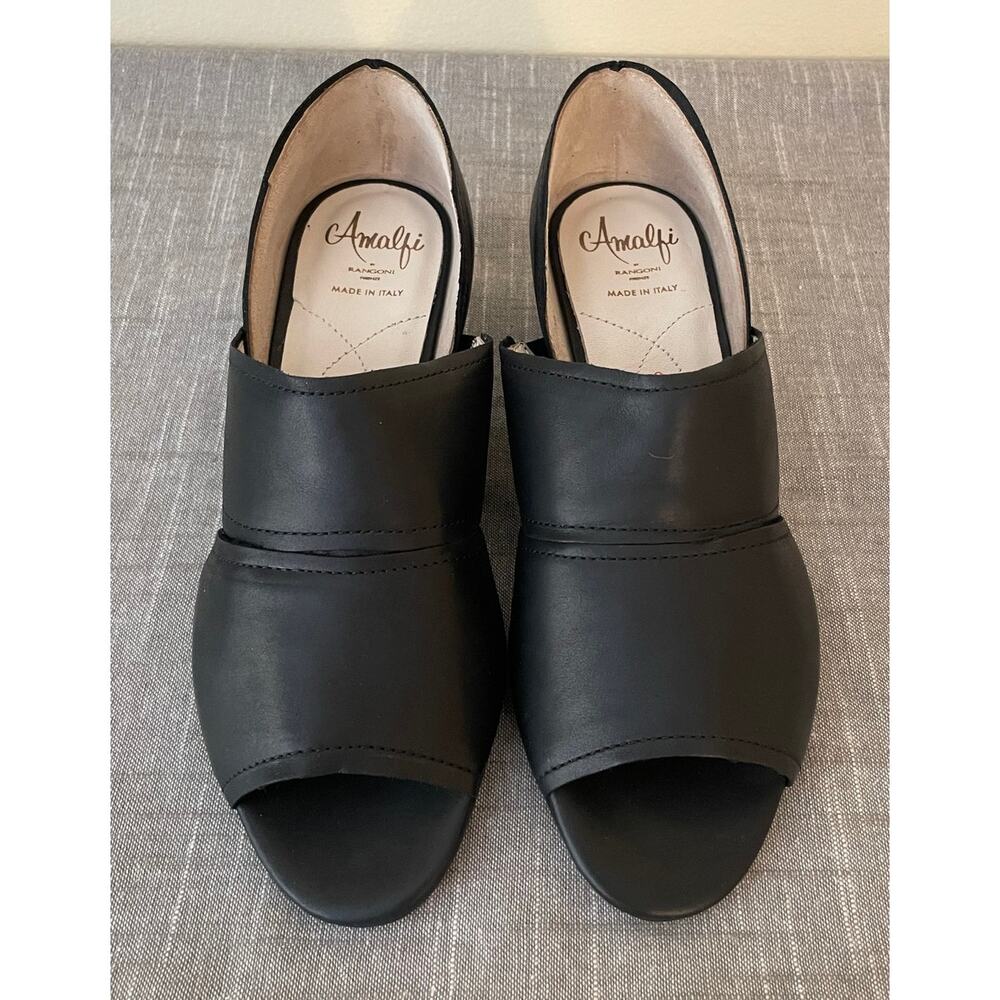 Newt Amalfi by Rangoni Dublino Womens Size 7 Black Heel Sandals - Picture 5 of 12